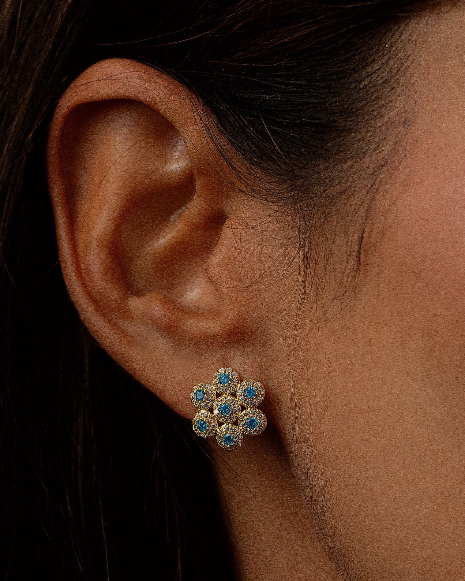 ARETES MICRO PAVE AQUA BLOOM