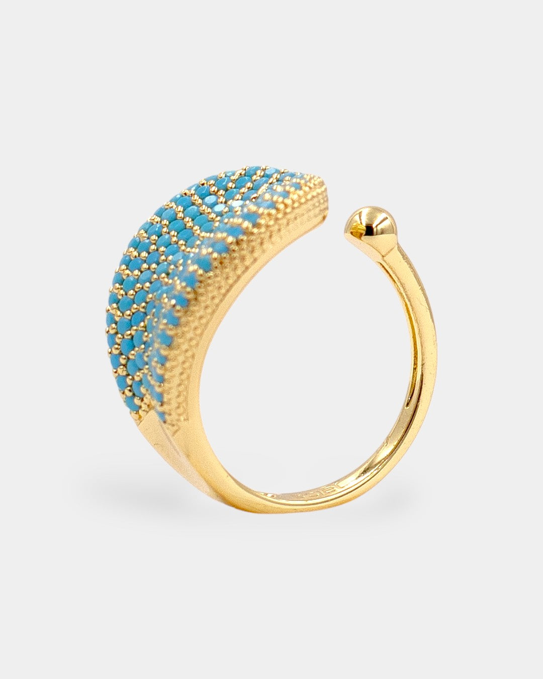 ANILLO HOJA CUENCA TURQUEZA