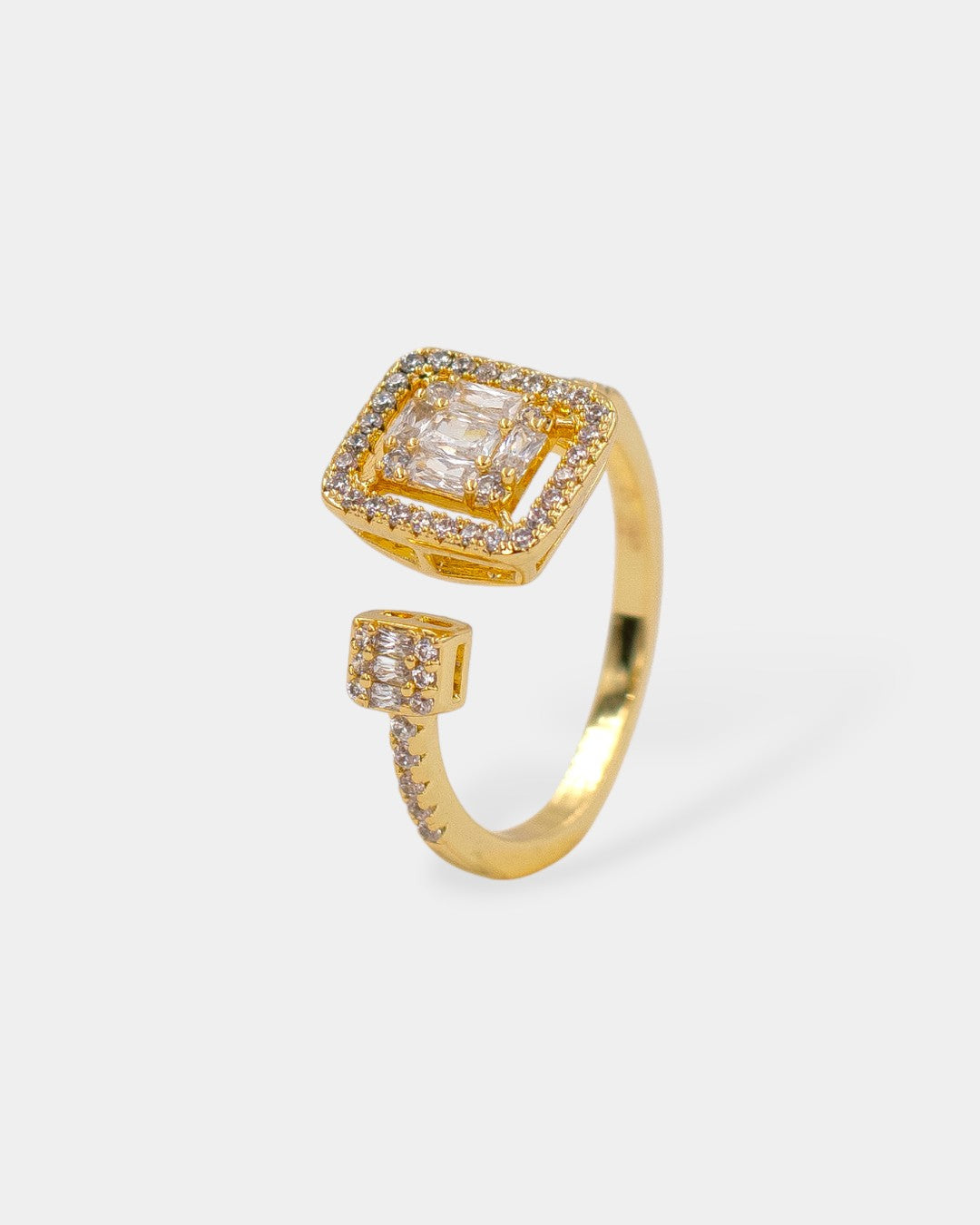 ANILLO GOLDEN SQUARES ABIERTO