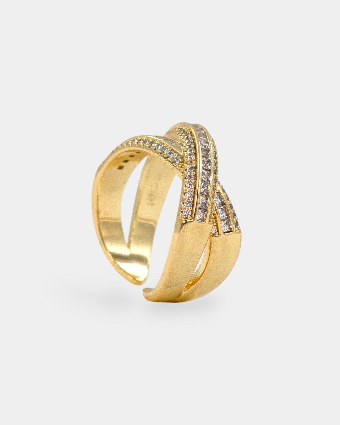 ANILLO CINTAS CRUZADAS ZIRCONIA