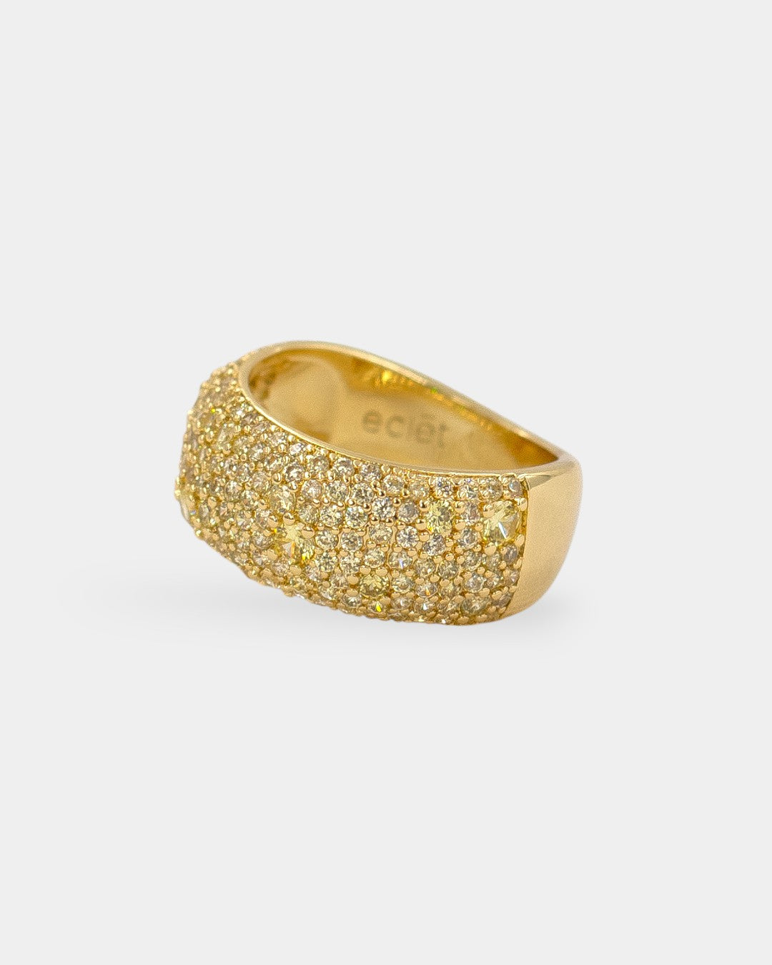 ANILLO MICRO PAVE YELLOW ZIRCONIA