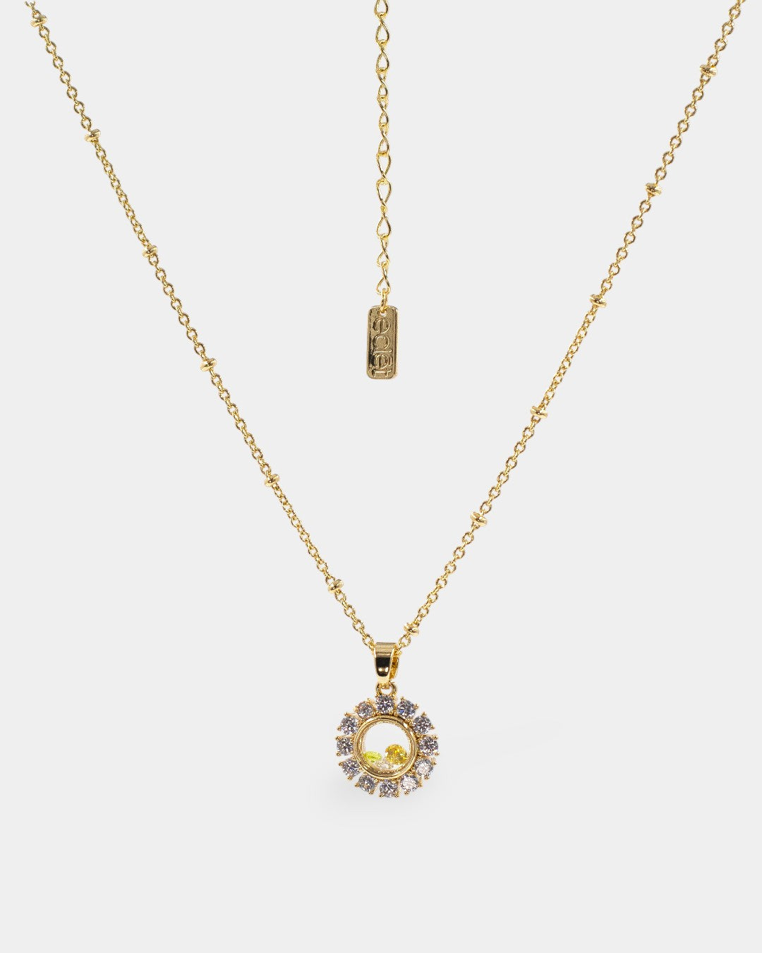 COLLAR CON DIJE YELLOW SOLESTE ZIRCONIA