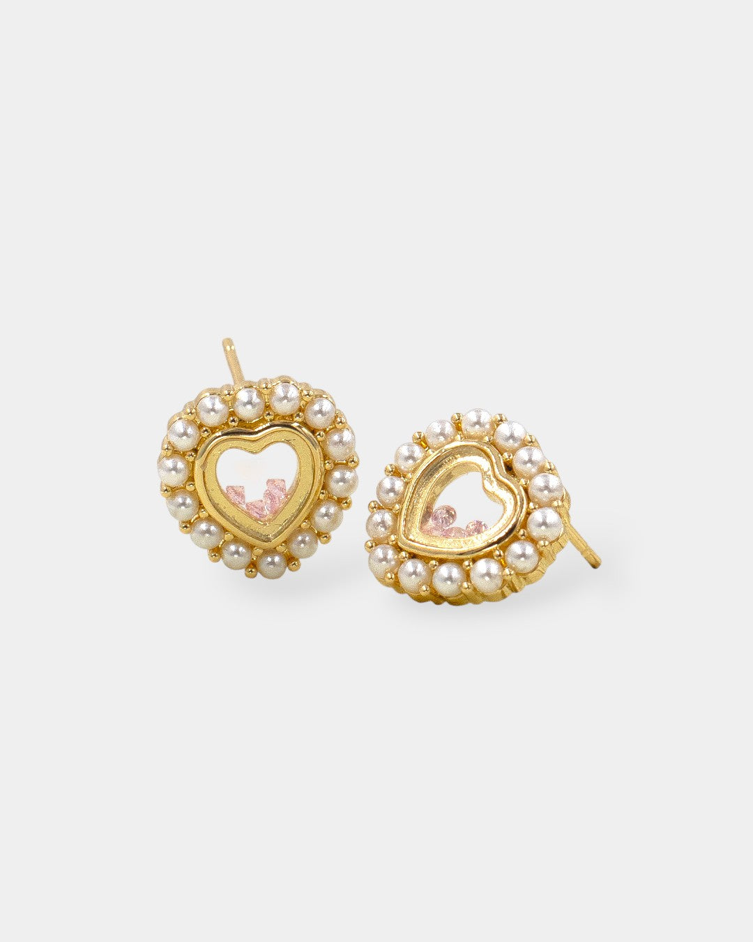 ARETES PINK HEART SOLESTE