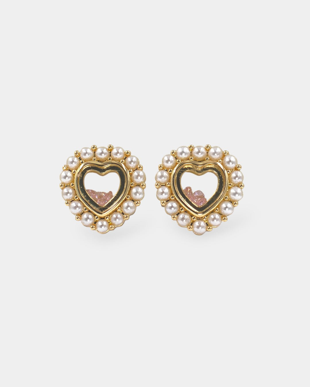 ARETES PINK HEART SOLESTE