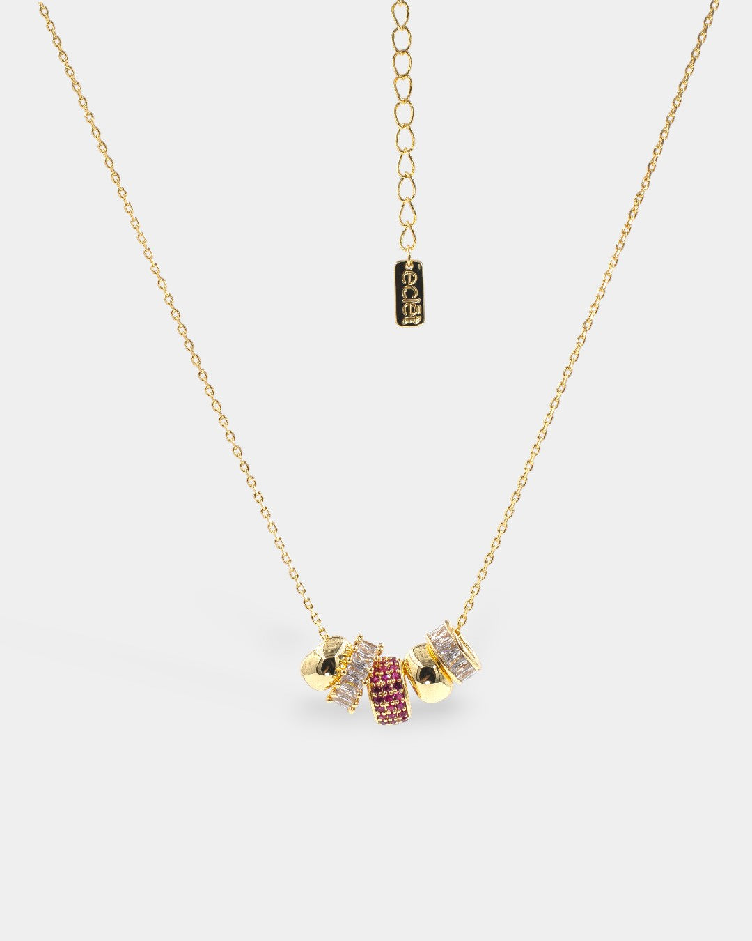 COLLAR  DIJES PINK & CLEAR ZIRCONIA